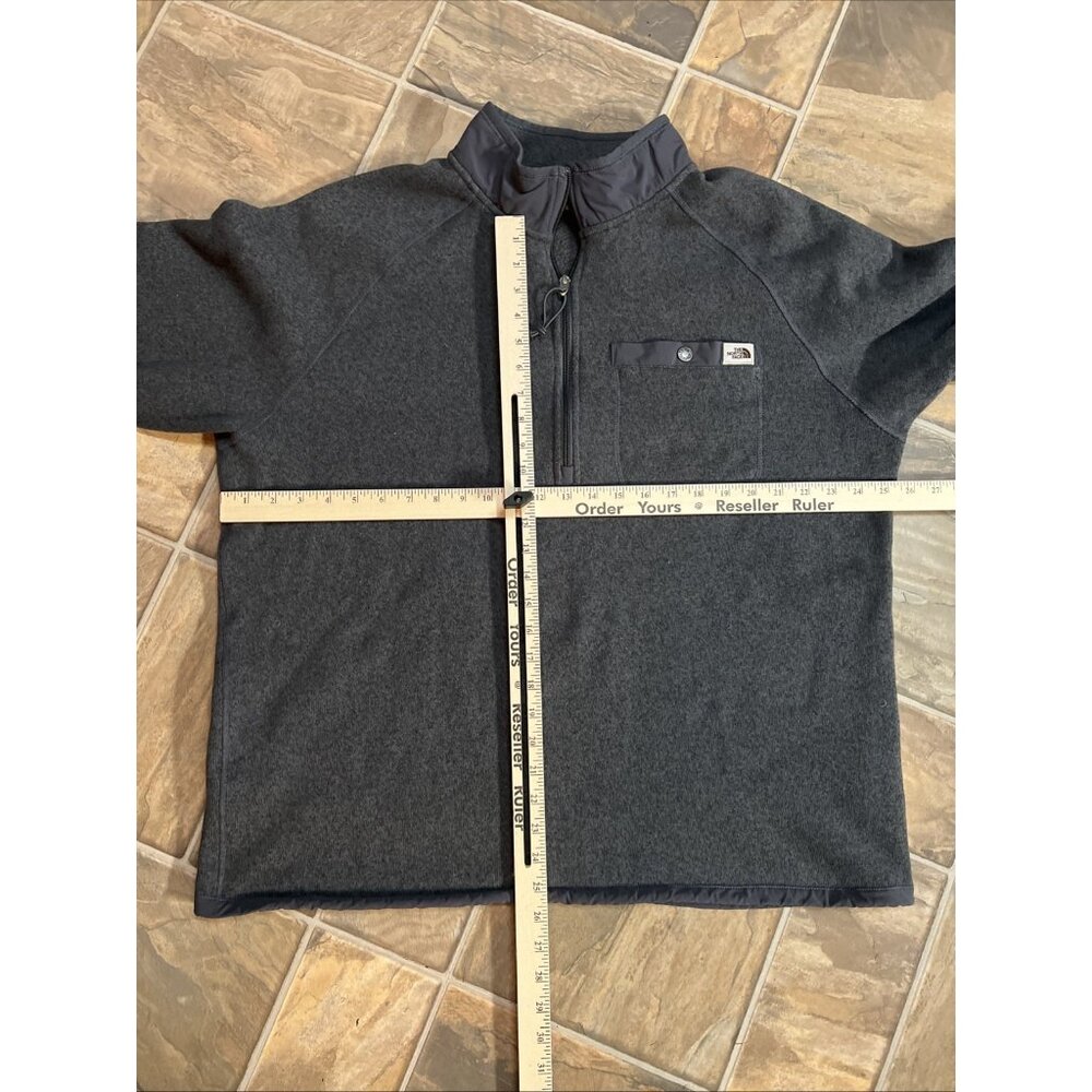 The North Face Gordon Lyons 1/4 Zip Men’s XXL Gray Sweater 2XL Fleece Pocket - Picture 2 of 16